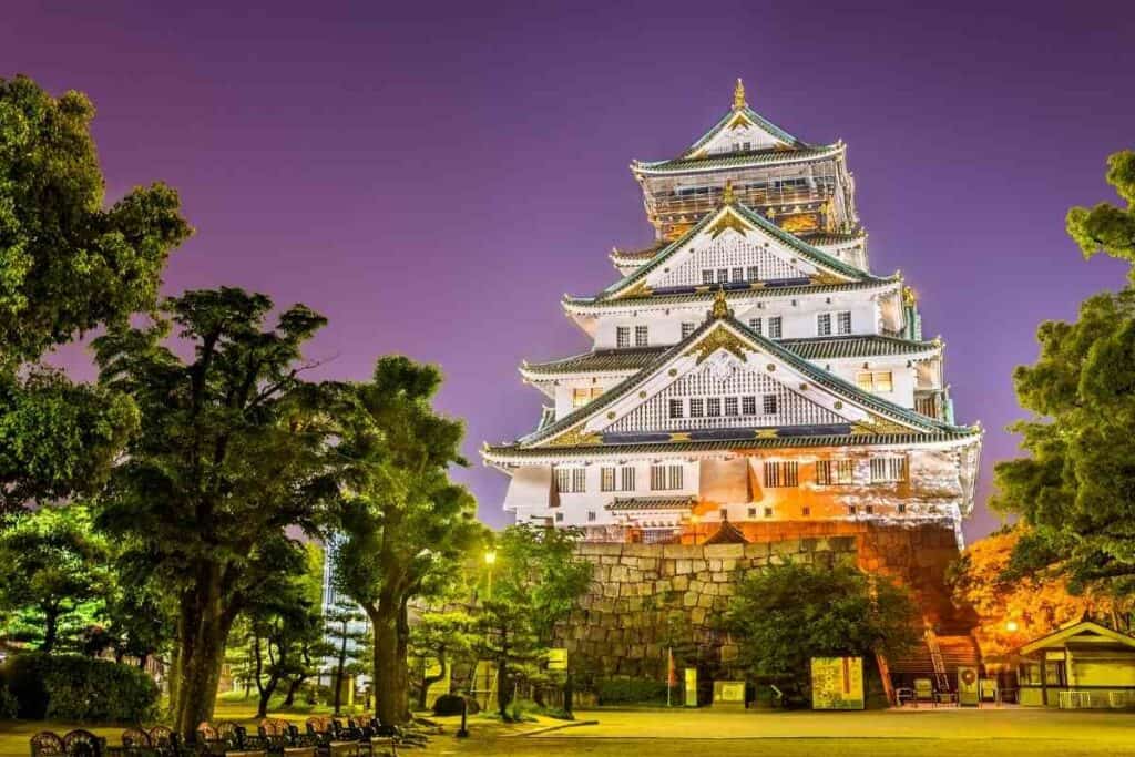 Osaka Castle at Night