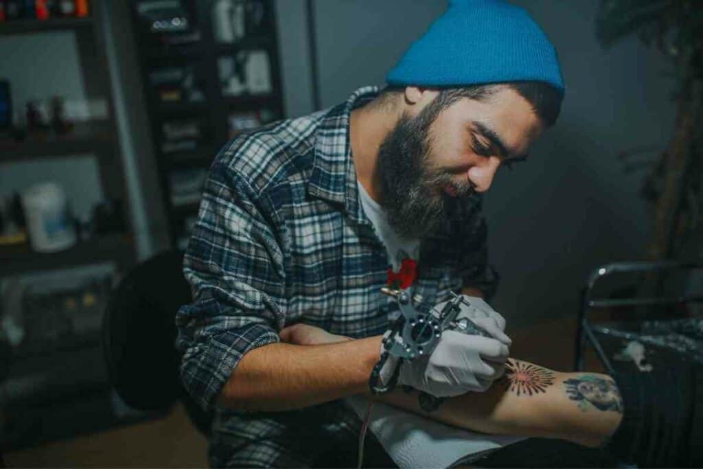 Tattoo artist in Japan