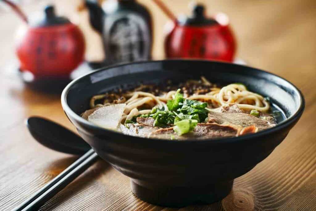 Delicious Japanese beef soup with hondashi