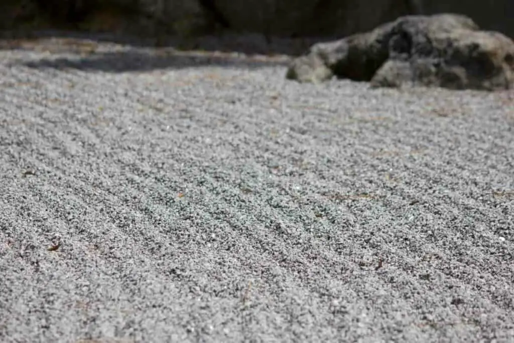 Zen garden sand and rocks