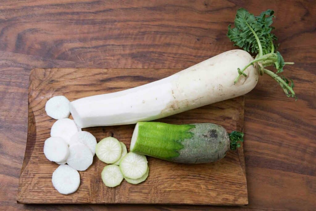 Preparing Daikon