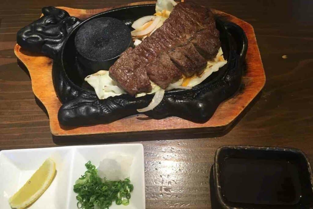 Ishigaki beef served