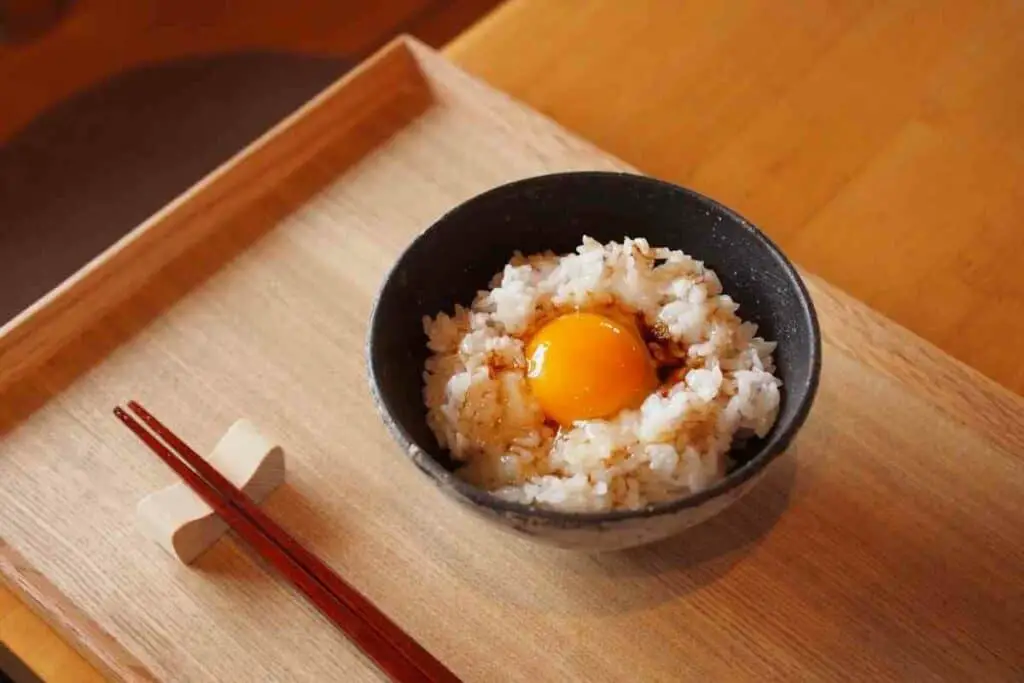 Japanese eggs rice bowl