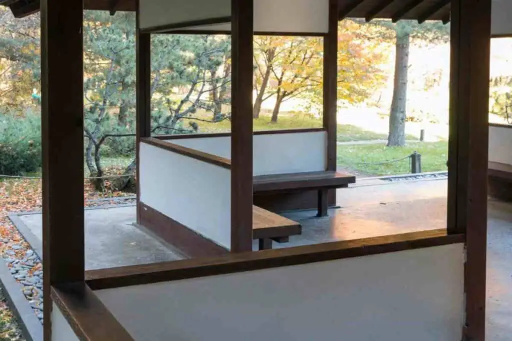 Japanese tea house place