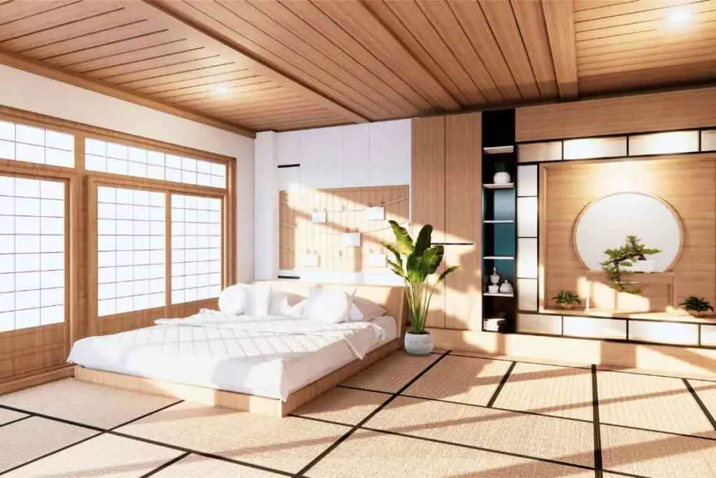 Natural sunlight Zen bedroom