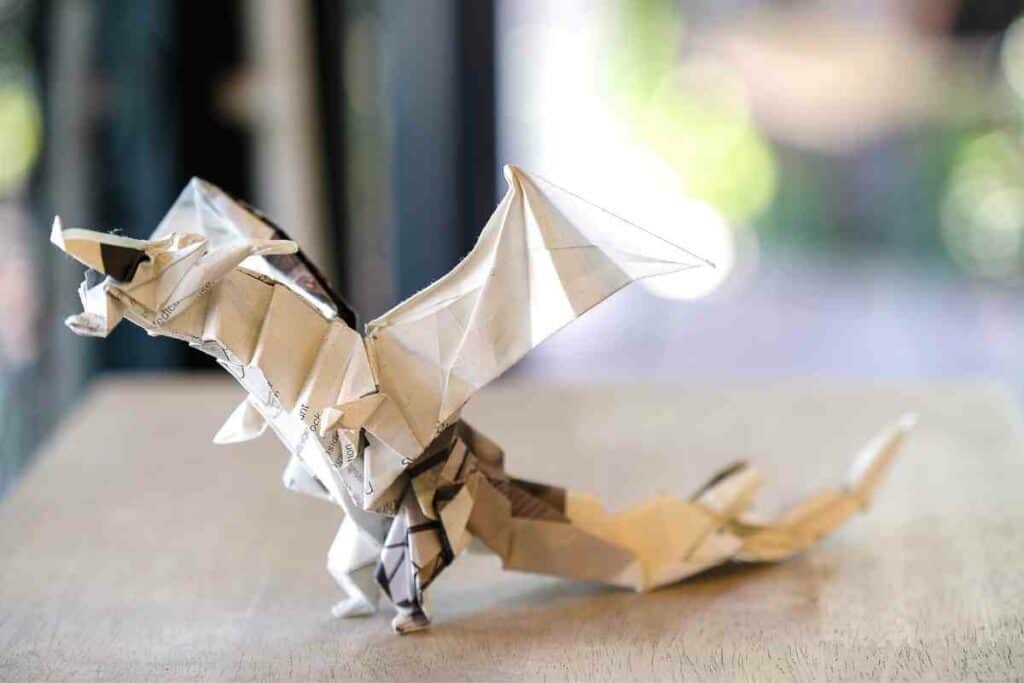 Origami dragon meaning success