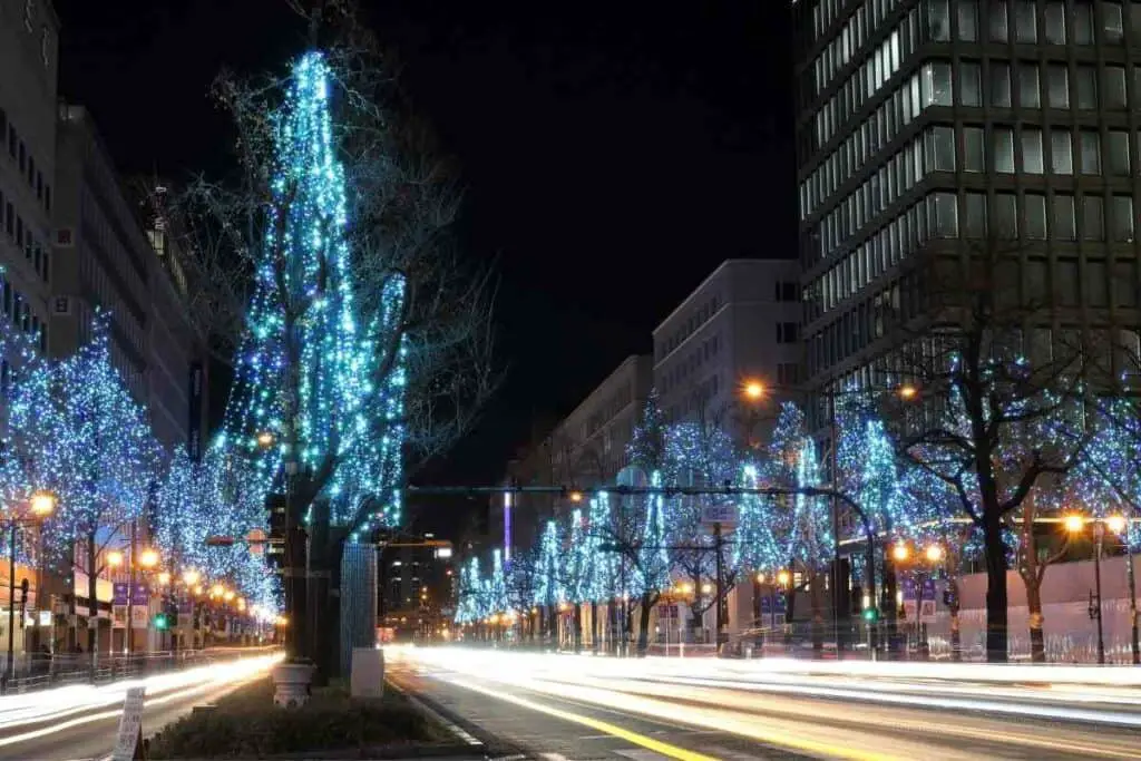 Osaka at night Christmas