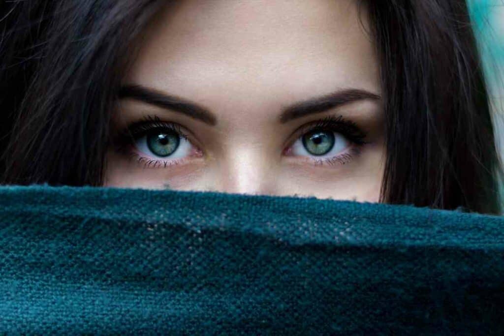Beautiful girl with green eyes