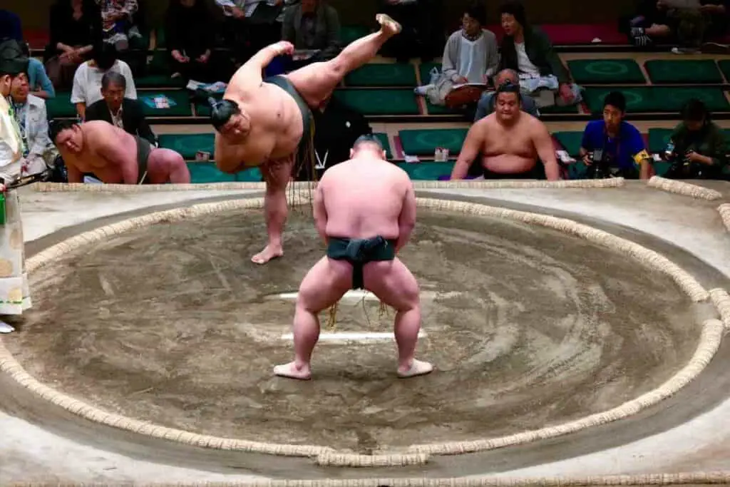 Sumo players wear Mawashi