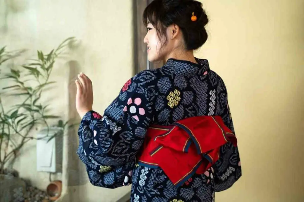 Japanese girl wearing Yukata