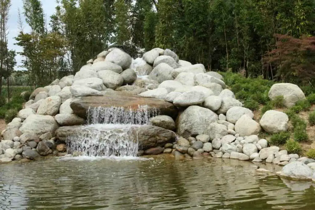 Big Zen garden waterfall