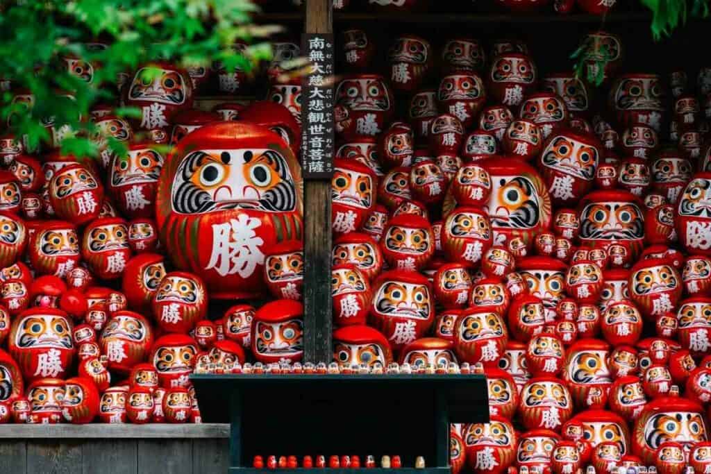 Daimonya Daruma Doll - Made in Japan - 4.7 Good Luck & Well Wishes (Red)