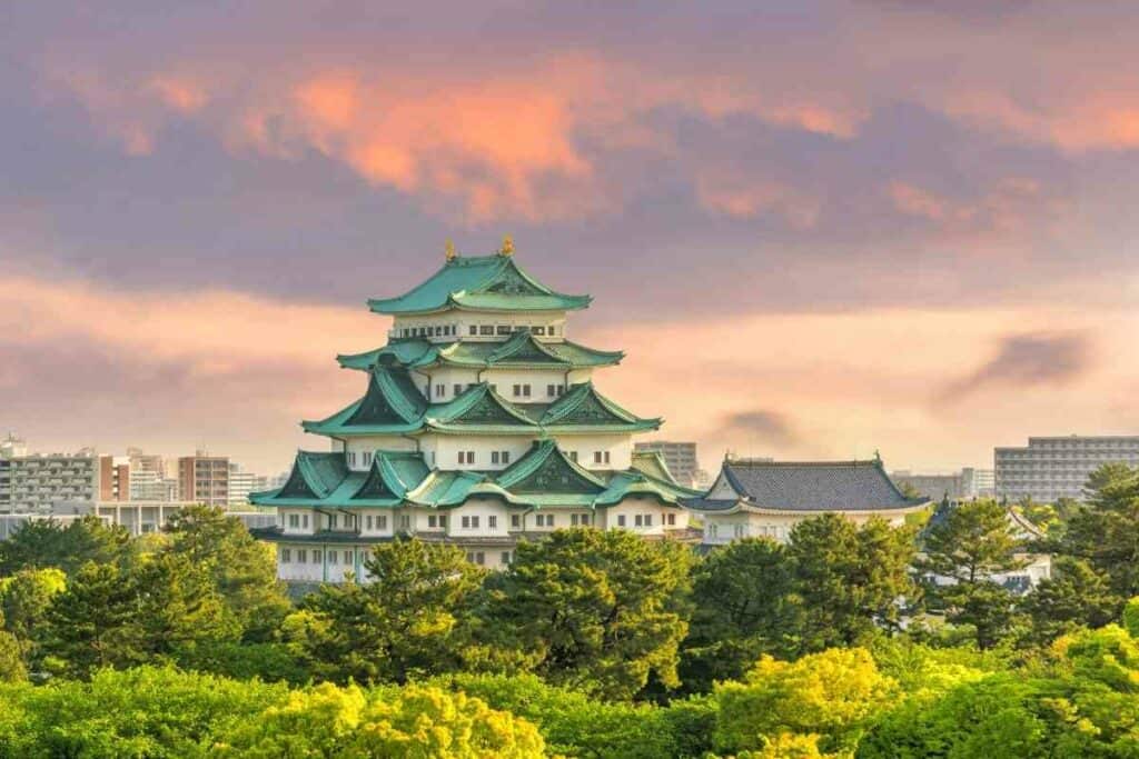 Nagoya castle in Japan