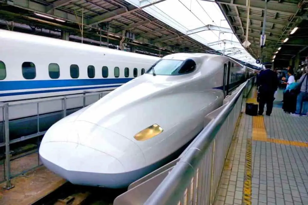 Bullet train Shinkansen in Hokkaido