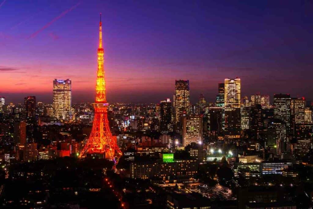 tokyo tower vs eiffel tower height