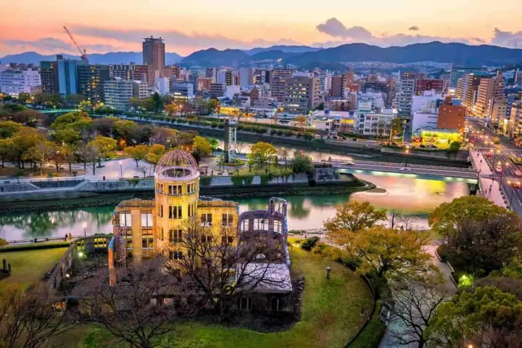 Hiroshima city in Japan