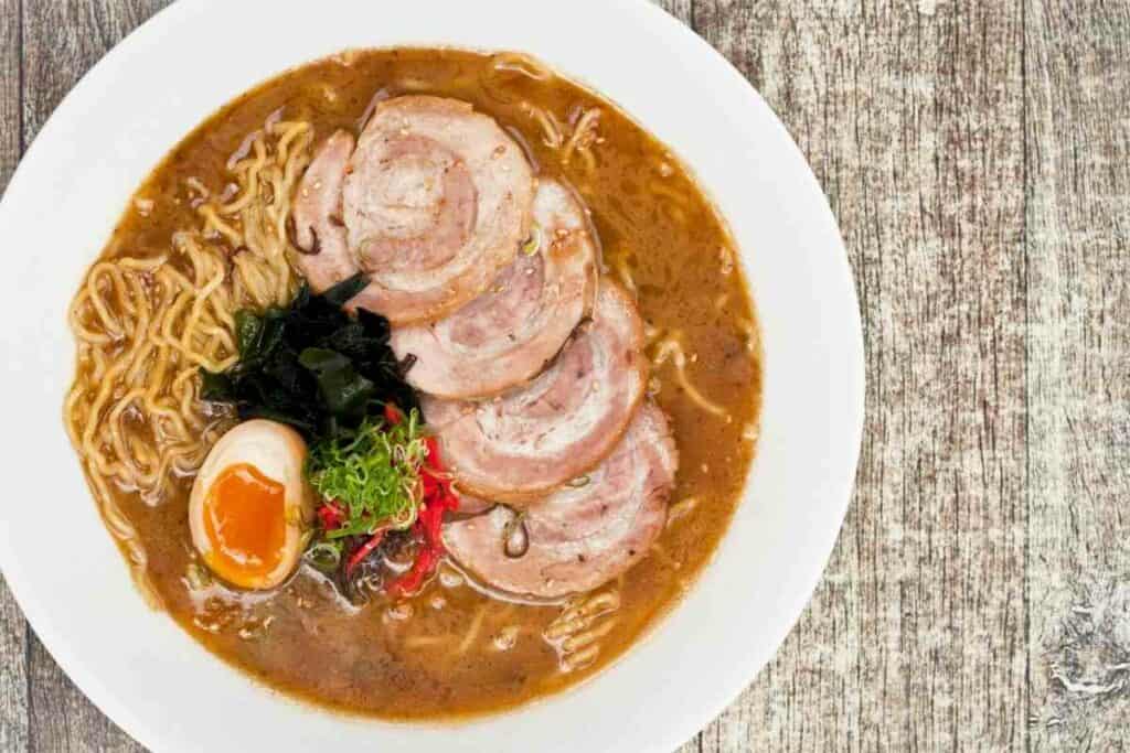 Tonkotsu ramen Japanese noodle dish