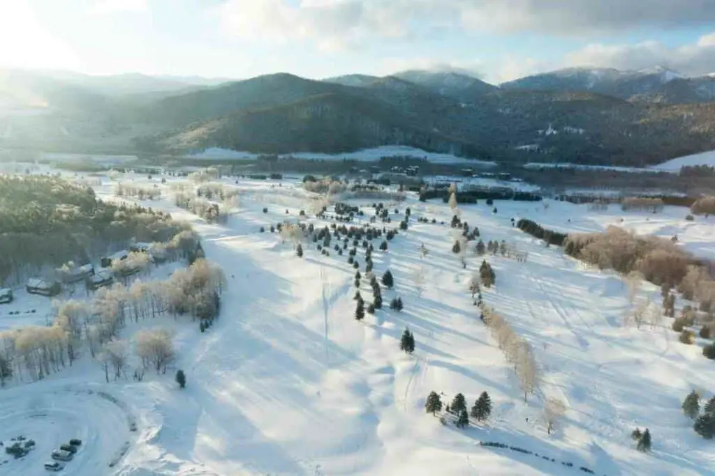 Skiing resort Hokkaido in December