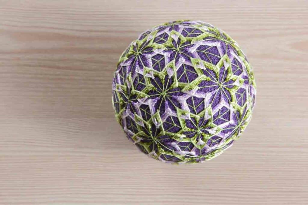 Purple temari ball