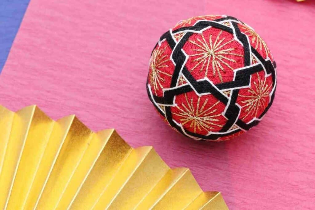 Red Japanese Temari ball