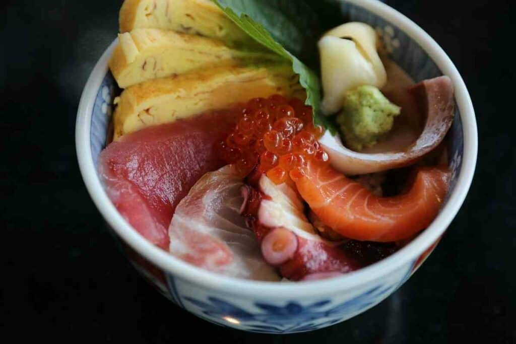 kaisen-don dish in Japan