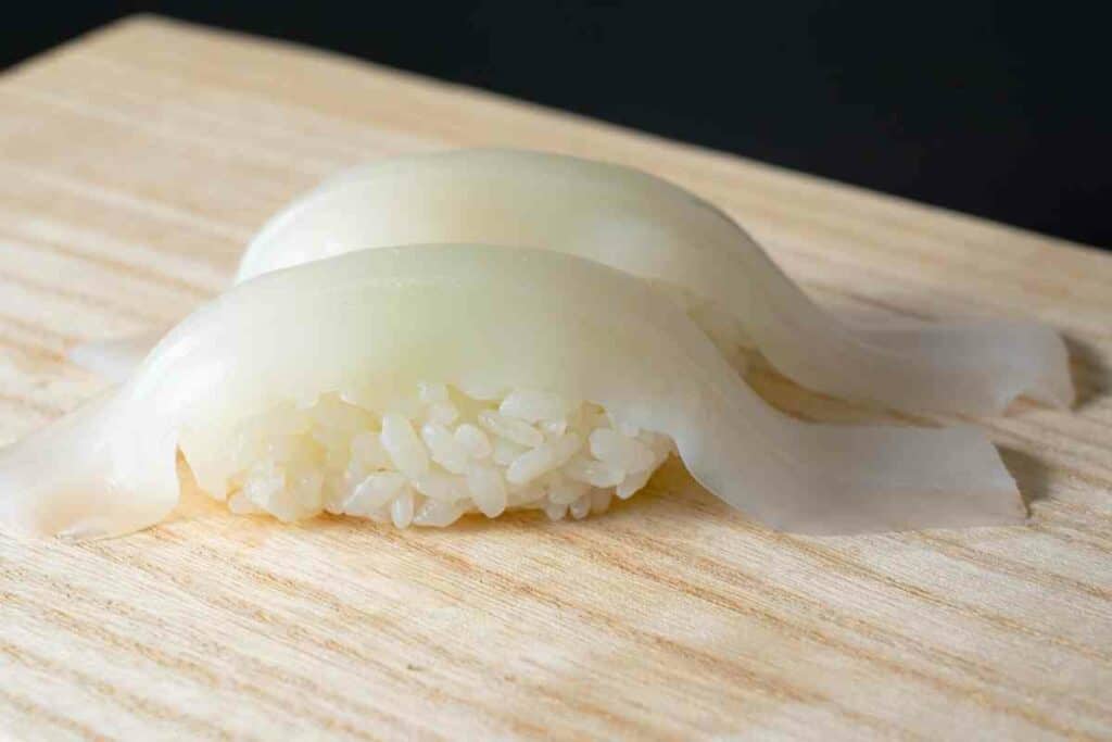 Ika nigiri sushi types