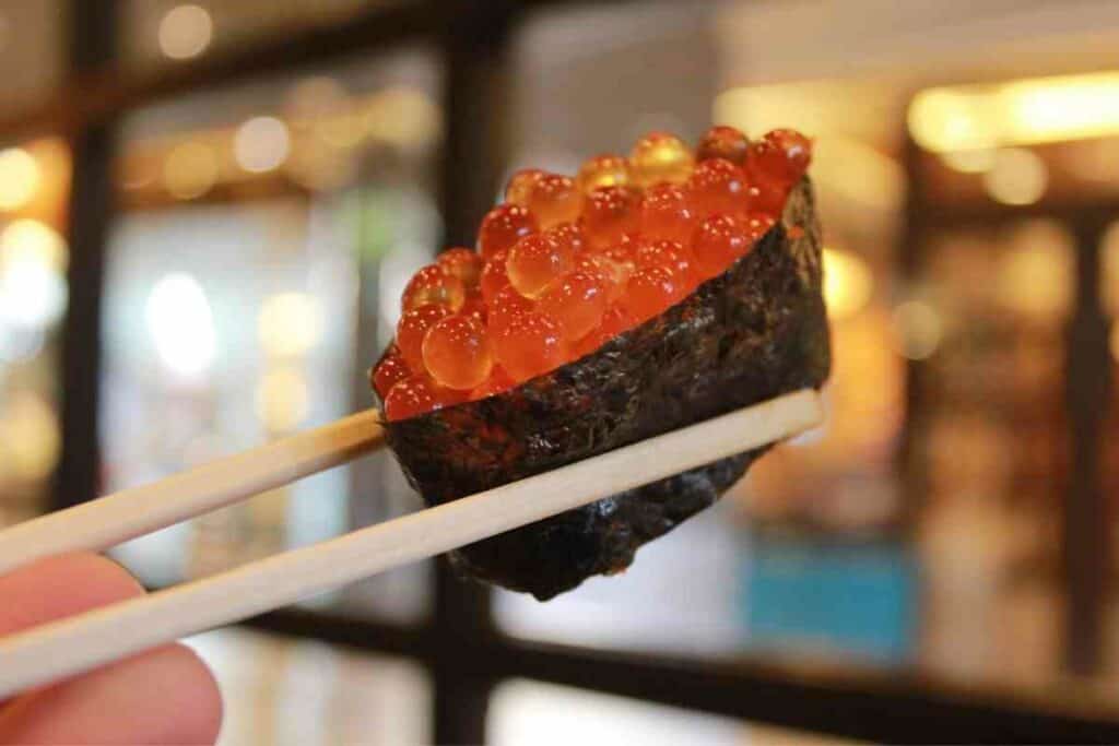 Ikura nigiri sushi types