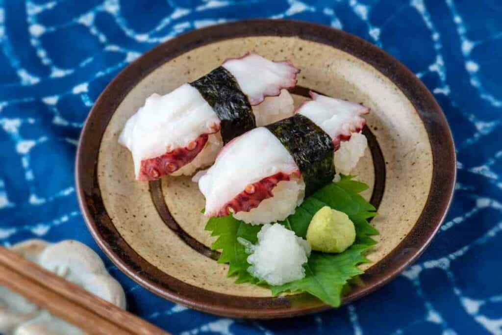 Tako nigiri sushi types