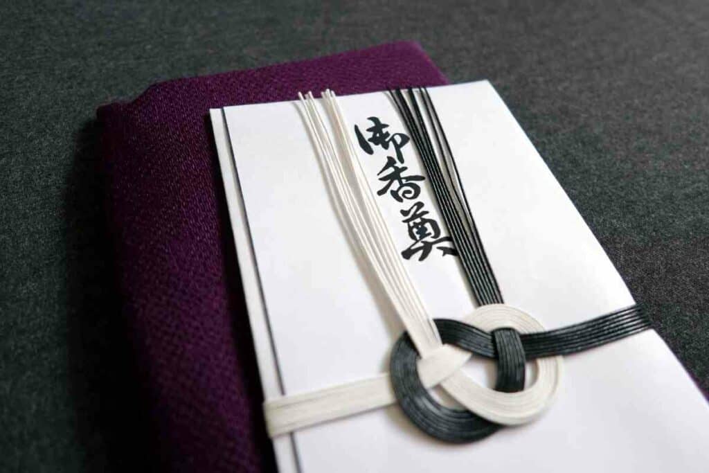 condolence gift envelope Japan