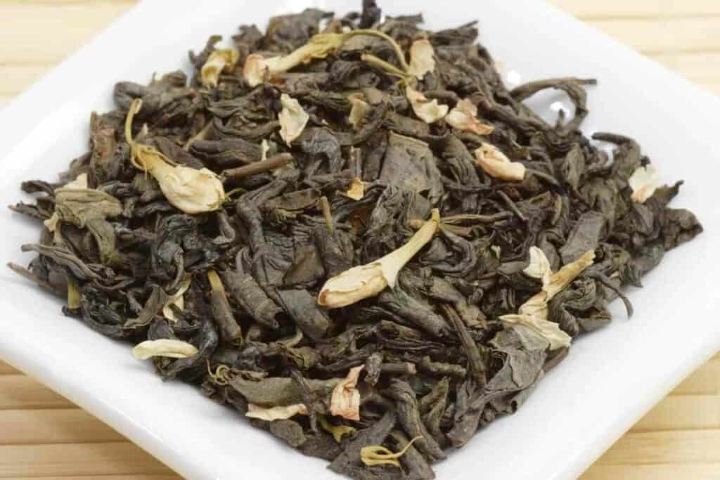 Jasmine tea dry leaves