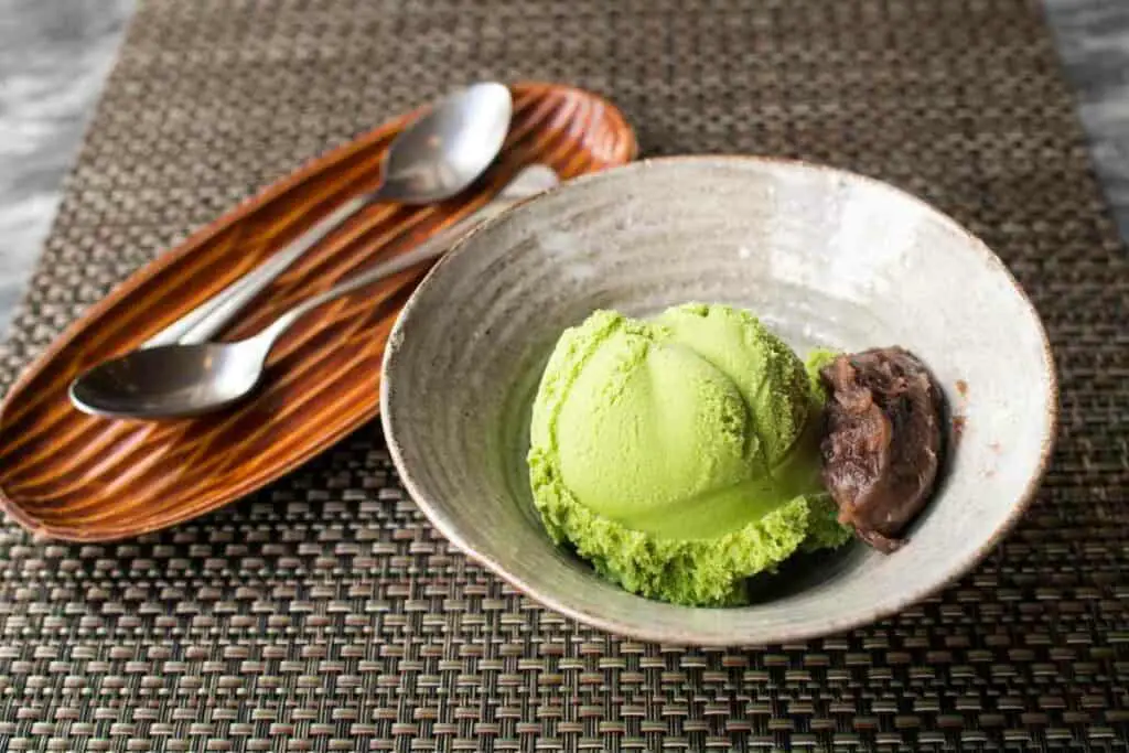 Green tea ice cream in the Kansai area