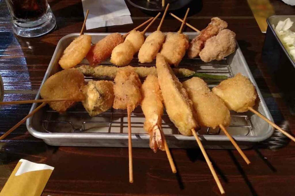 kushikatsu in the Kansai area