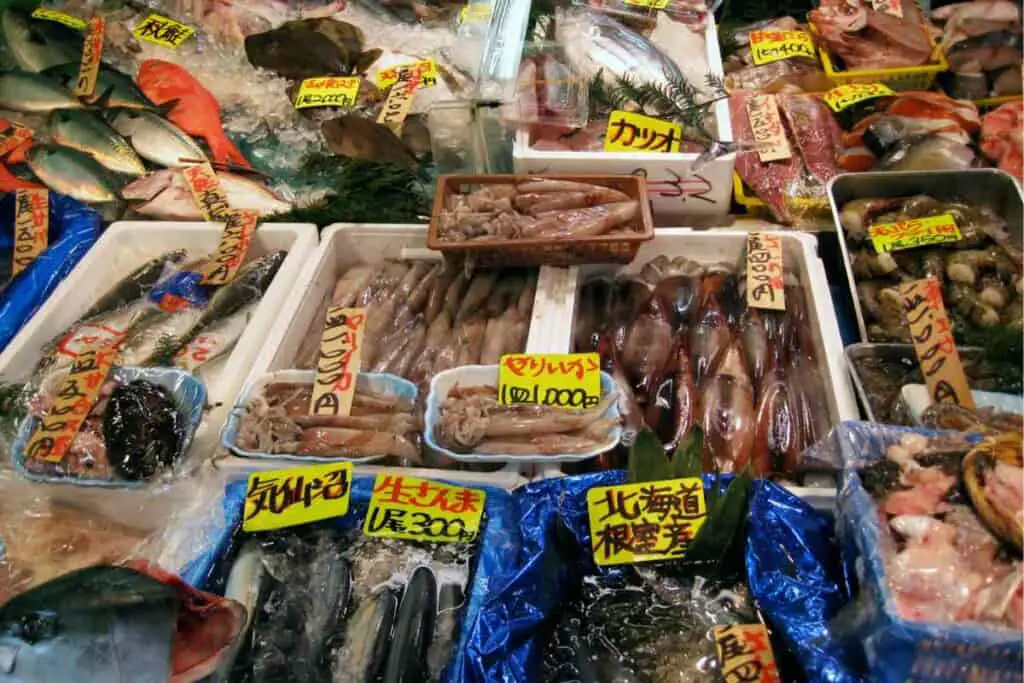 Sakana Bacca fish market in Tokyo