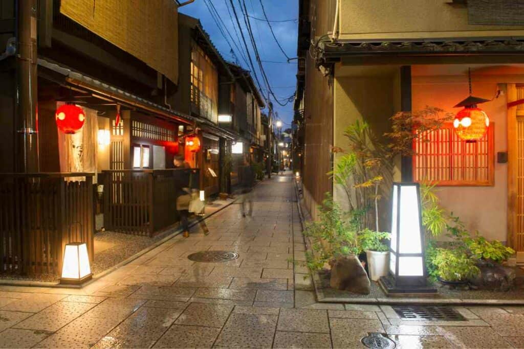 Gion in Japan at night