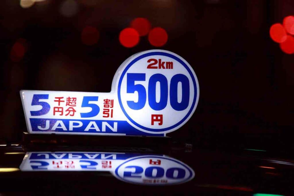 Taxi fares in Japan