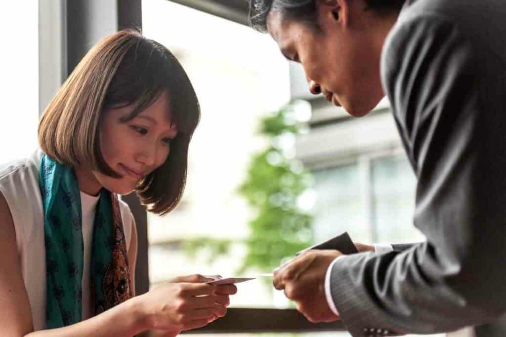 Japanese business card fonts