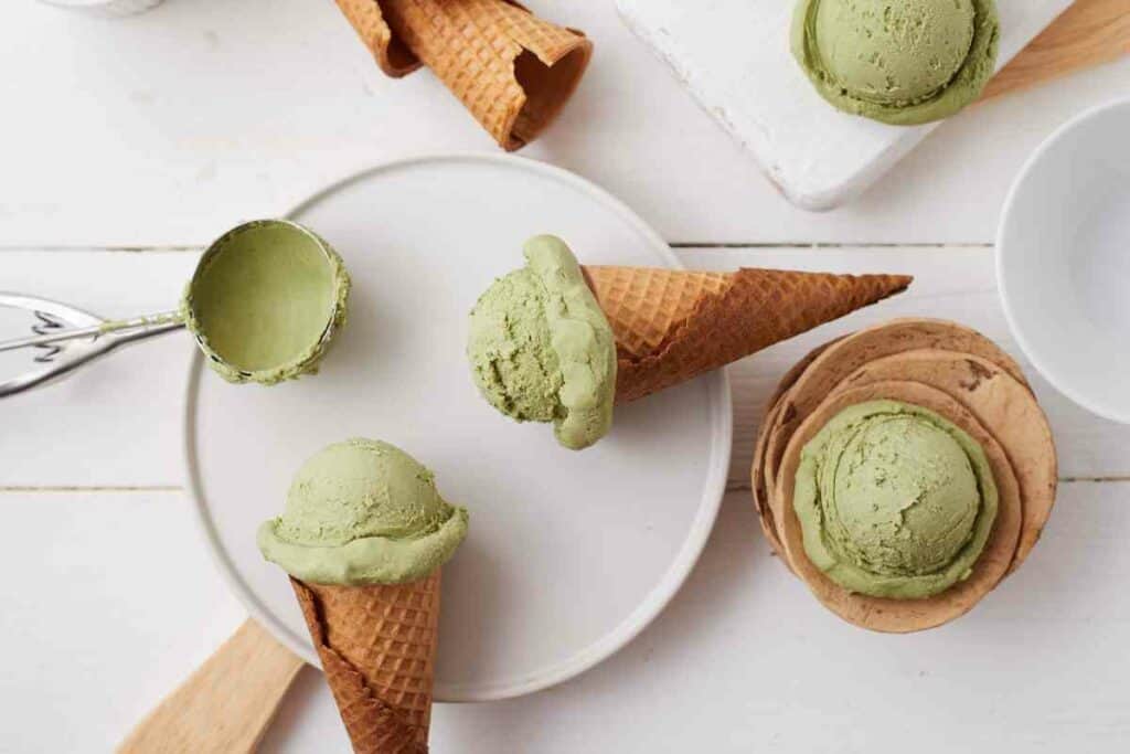 Matcha ice cream Japanese flavor