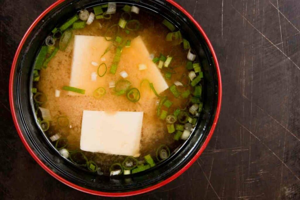 Miso Shiru breakfast in a Japanese hotel