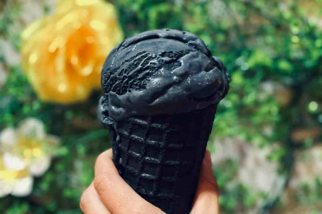 Squid ink Japanese ice cream flavor