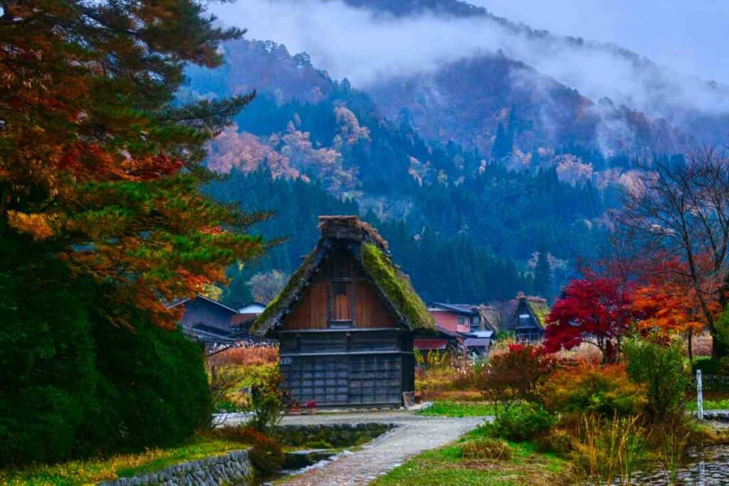 Shirakawa-go beautiful village in Japan