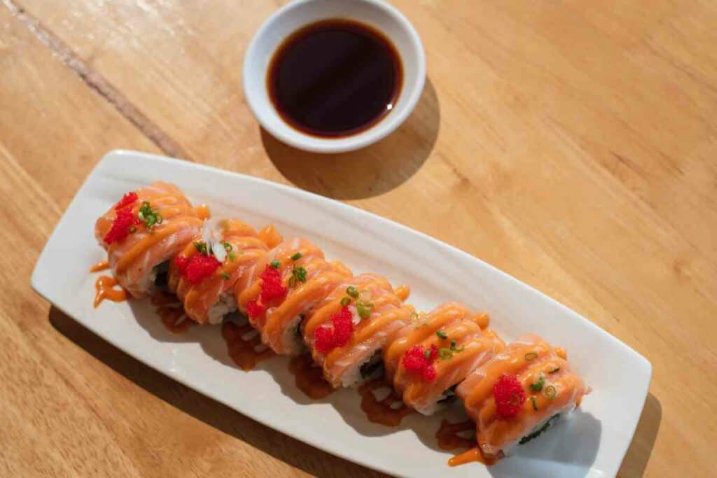 Tasty Spicy salmon roll