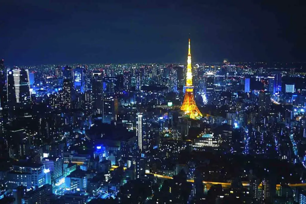 Tokyo Tower at night view