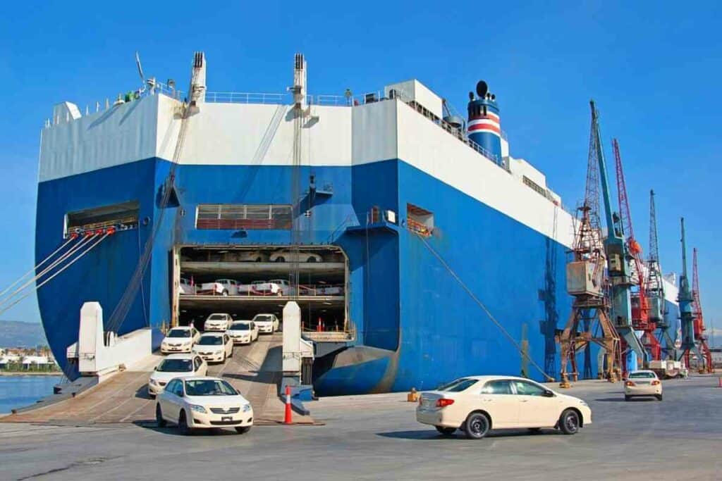 Shipping car in Japan process