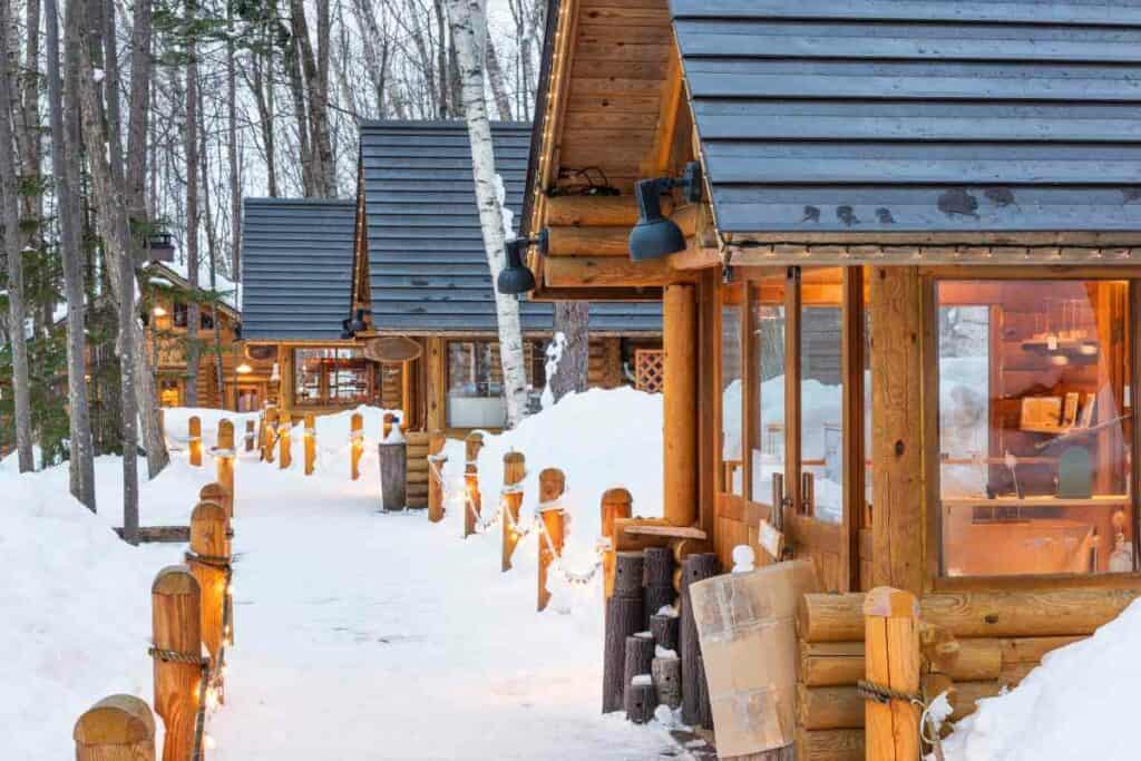 Heavy snowfall Furano Hokkaido