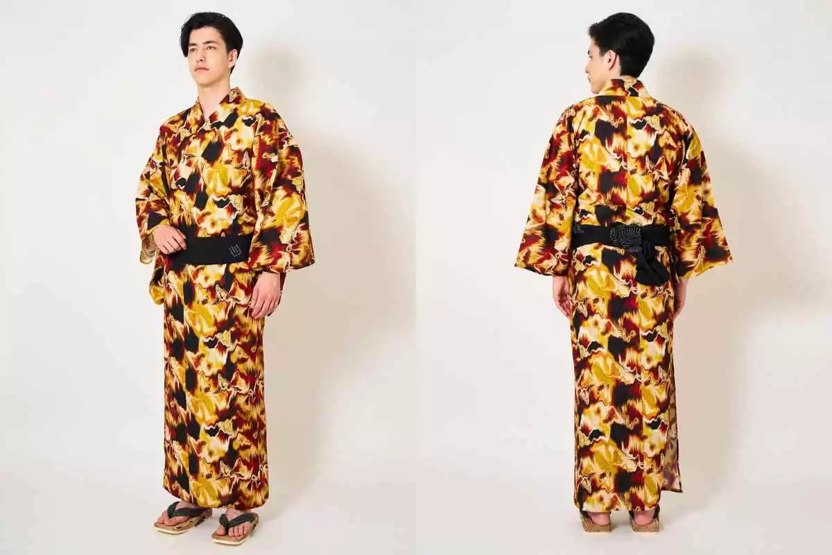 Gold Marble Mens Yukata | Japan Objects Store