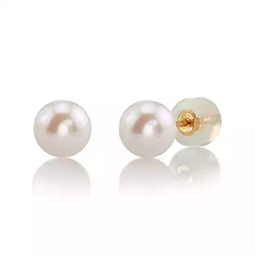 White Japanese Akoya Real Pearl Earrings for Women