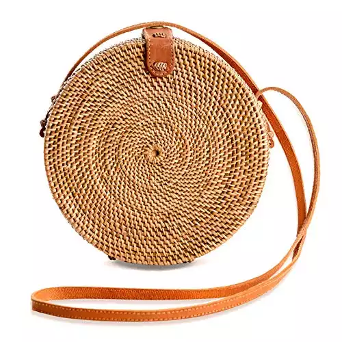 Novum Crafts Round Rattan Bag