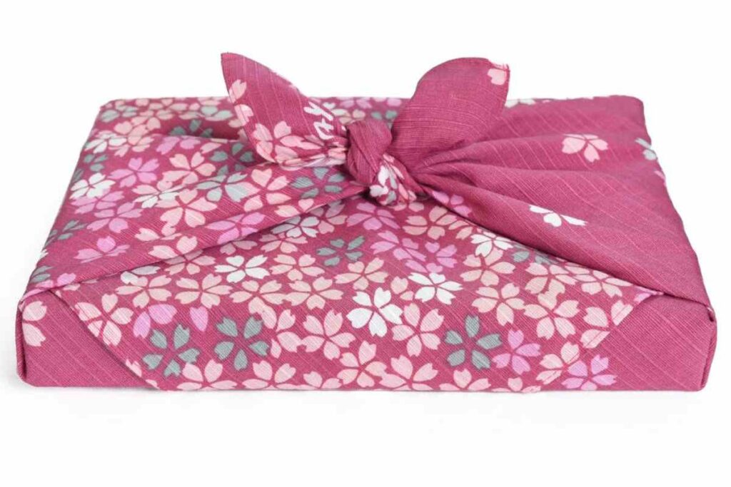 @shop.japanobjects.com Falling Cherry Blossom Furoshiki Cloth