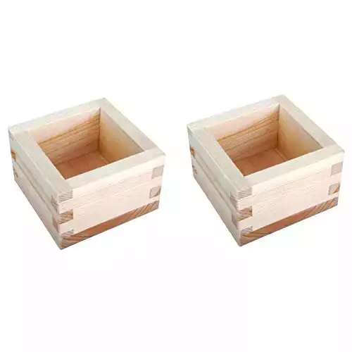 Japanese Hinoki Wood Saki Cup Box