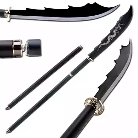 Ace Martial Arts Supply Black Dragon Japanese Naginata Sword (War Blade)